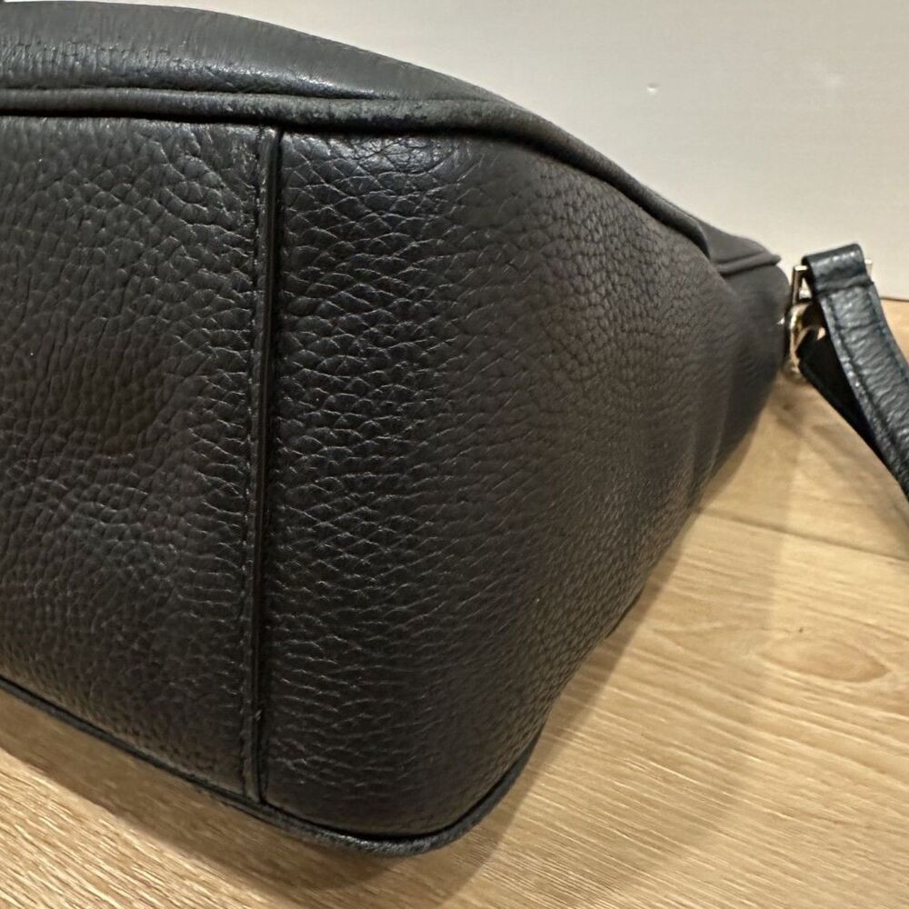 Kate Spade Black Pebbled Leather Crossbody Purse Handbag w/ Tassel GUC! - Picture 7 of 15